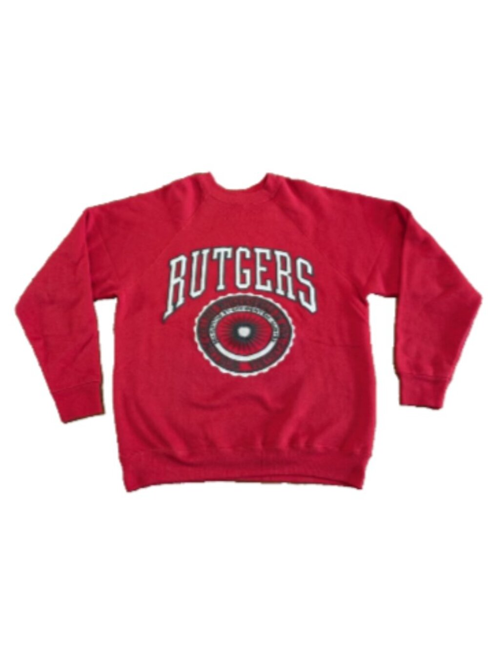 Vintage 90s Rutgers University Sweatshirt Crewneck Sz M College Red USA Made